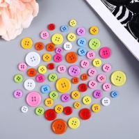 Набор пуговиц декоративные пластик "Цветные" Набор пуговиц декоративные пластик "Цветные"