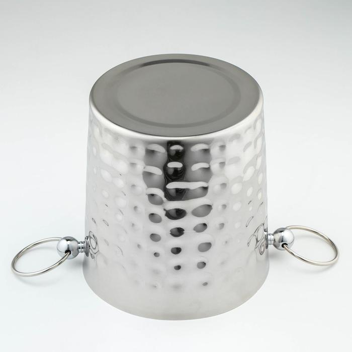 Ведро для льда из нержавеющей стали &laquo;Чеканный&raquo;, 5,2 л, 25&times;20&times;20,5 см, 201 сталь, цвет серебряный