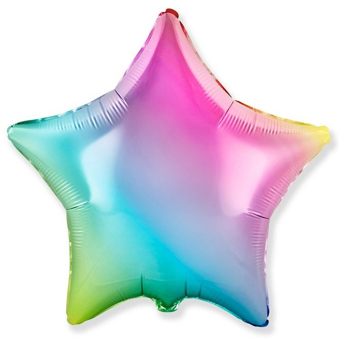 Шар фольгированный 18" &laquo;Нежная радуга&raquo;, градиент, звезда