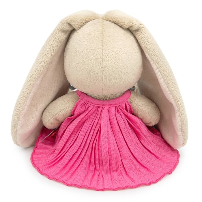 Мягкая игрушка &laquo;Зайка Ми&raquo;, в платье из жатой ткани с бантом, 15 см