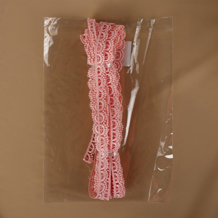 Кружево гипюровое, 13 мм &times; 11 &plusmn; 1 м, цвет нежно-розовый