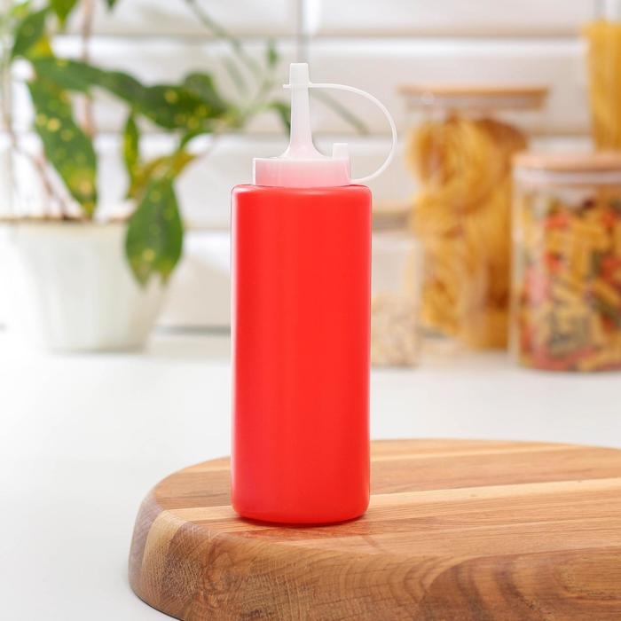 Ёмкость для соуса, 400 мл, 6&times;19 см, цвет красный