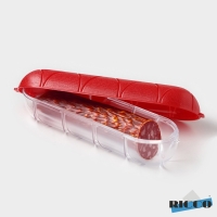 Контейнер для колбасы RICCO, 25,8&times;7&times;7 см, цвет красный