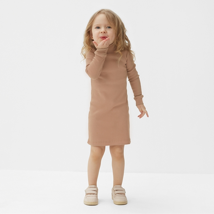 Платье для девочки MINAKU цвет бежевый, рост 128 см