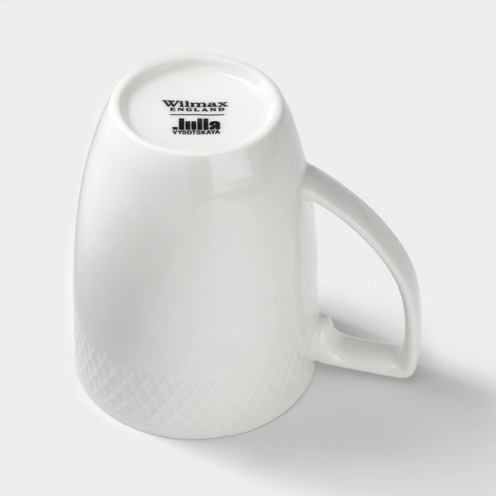 Набор кружек фарфоровых Wilmax &laquo;Юлия Высоцкая&raquo;, 2 предмета: 350 мл, цвет белый