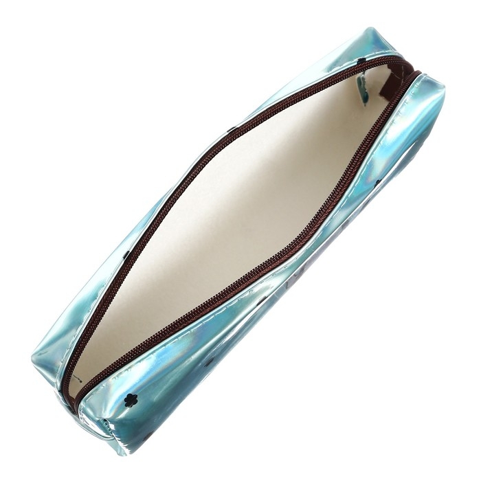 Пенал школьный, на молнии голографический "Кот Голубой"