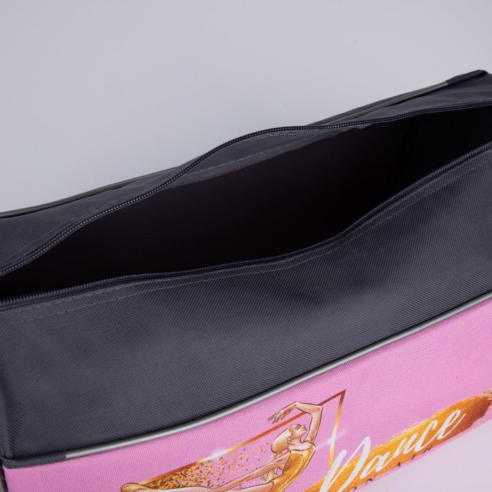 Сумка детская спортивная для девочки «Гимнастка», на молнии, наружный карман, цвет серый/розовый Сумка детская спортивная для девочки «Гимнастка», на молнии, наружный карман, цвет серый/розовый