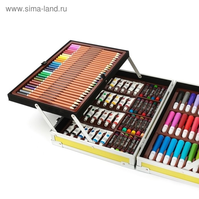 Набор для рисования складной, в чемоданчике голубой Набор для рисования складной, в чемоданчике голубой