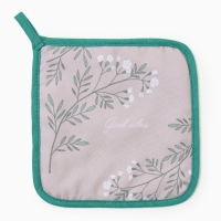 Прихватка Доляна Live is good 17х17 см, 35% хл, 65% пэ, ватин 250 г/м2