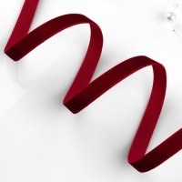 Лента бархатная, 10 мм, 18 ± 1 м, цвет бордовый №43 Лента бархатная, 10 мм, 18 ± 1 м, цвет бордовый №43