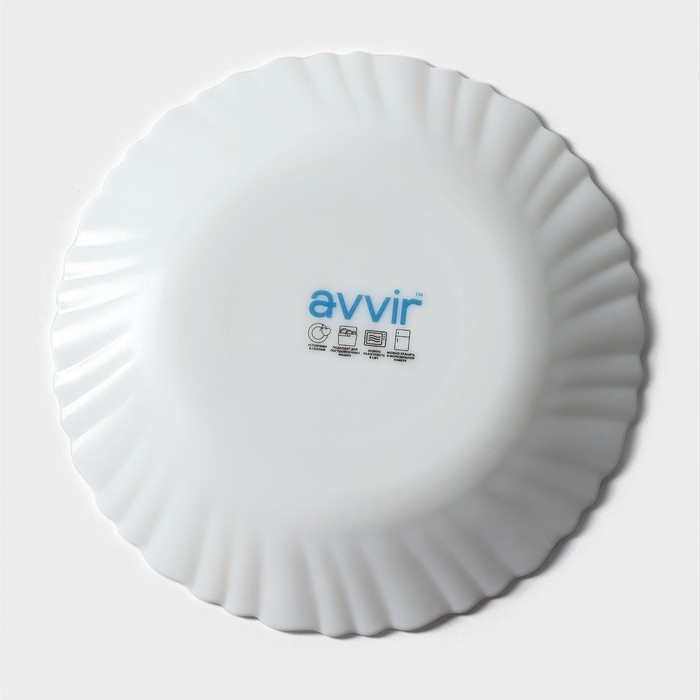 Набор десертных тарелок &laquo;Дива&raquo;, d=19 см, 6 шт, стеклокерамика, цвет белый