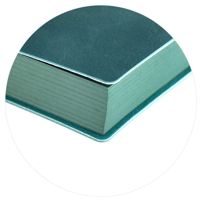 Ежедневник недатированный А5, 160 листов ESCALADA, мягкая обложка из искусственной кожи, ляссе, тонированный блок 70г/м2, бирюзовый