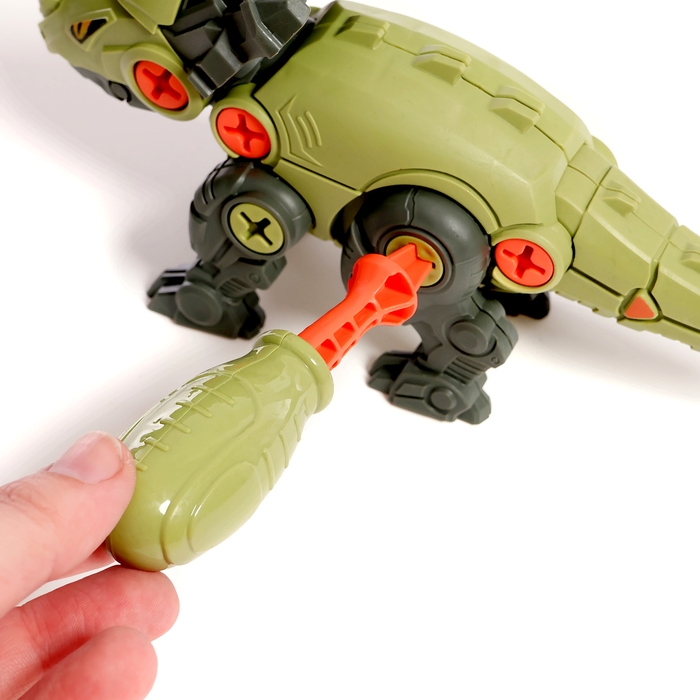 Конструктор винтовой &laquo;Мир динозавров&raquo;, набор 2 штуки, с отвёрткой