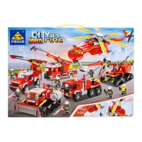 Конструктор пожарные &laquo;Спасательный вертолет&raquo;, стреляет водой, 352 детали