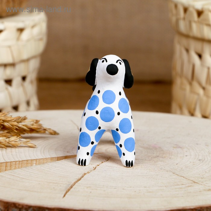Дымковская игрушка Дымковская игрушка "Собака синяя" 7 см