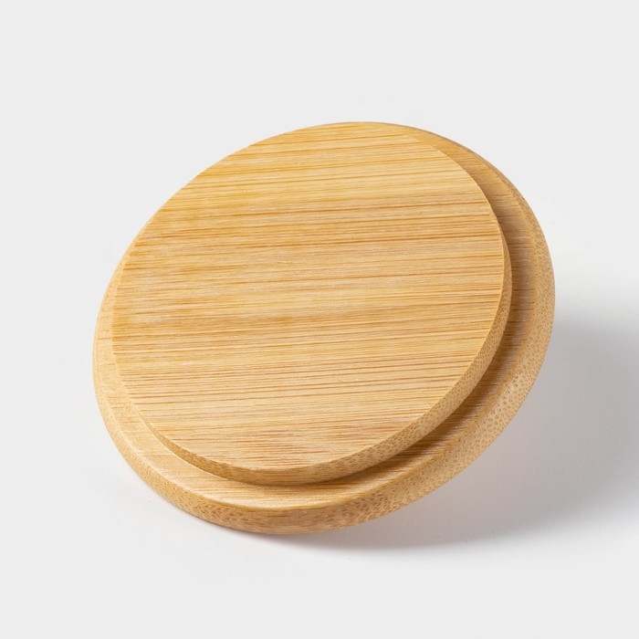 Крышка бамбуковая для чайника с ручкой BellaTenero &laquo;ЭКО&raquo;, d=8,1 см (7 см)