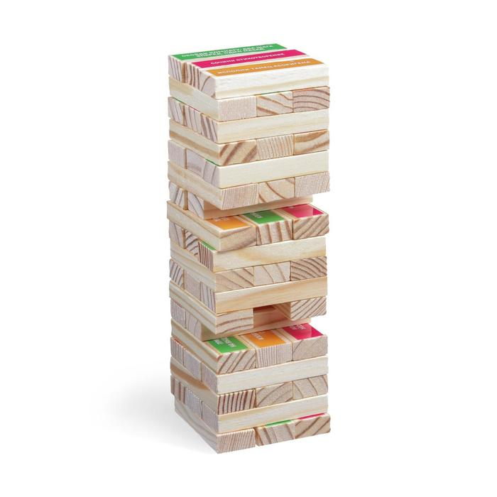 Падающая башня-дженга &laquo;Джемба&raquo; с фантами, 54 бруска, 5+