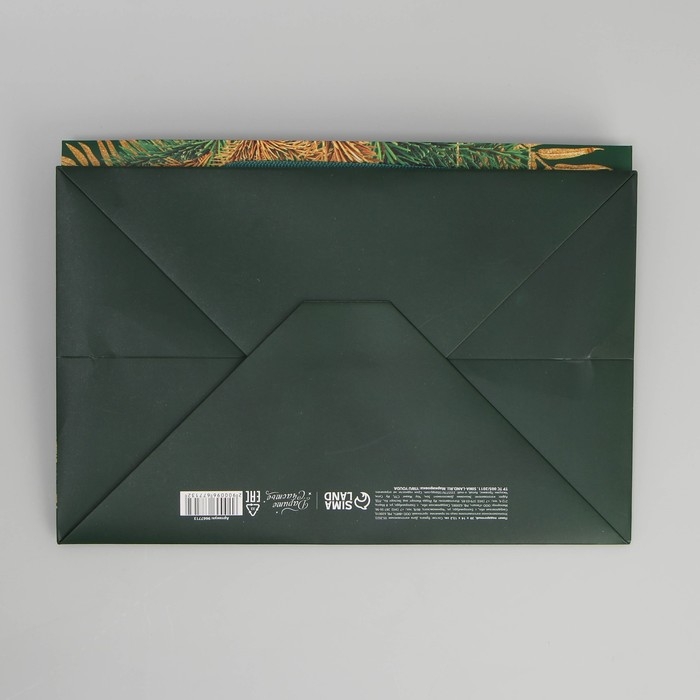 Пакет подарочный новогодний с широким дном &laquo;Роскошный Новый год&raquo;, 20 х 14 х 13.2 см, Новый год