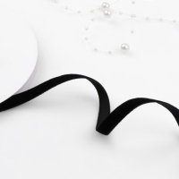 Лента бархатная, 10 мм, 18 ± 1 м, цвет чёрный №03 Лента бархатная, 10 мм, 18 ± 1 м, цвет чёрный №03