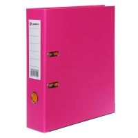 Папка-регистратор А4, 75 мм, Lamark, ПВХ, двухстороннее покрытие, металлическая окантовка, карман на корешок, собранная, розовый/желтый Папка-регистратор А4, 75 мм, Lamark, ПВХ, двухстороннее покрытие, металлическая окантовка, карман на корешок, собранная, розовый/желтый