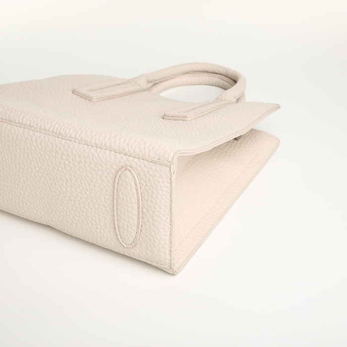 Сумка женская на молнии, TEXTURA, средний размер, цвет молочный