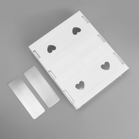 Органайзер для хранения, навесной, 1 секция, с клеевой основой, 20 &times; 17 &times; 6 см, цвет белый/прозрачный