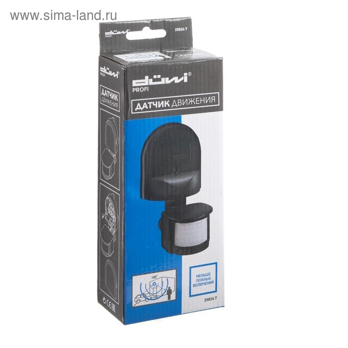 Датчик движения Düwi DD-01, 180°, 1200Вт, 10-420 с, 5-12 м, 2500Лк, IP44 , настенный, черный Датчик движения Düwi DD-01, 180°, 1200Вт, 10-420 с, 5-12 м, 2500Лк, IP44 , настенный, черный