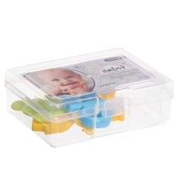 Набор прорезывателей для зубов &laquo;Зверята&raquo;, с держателем, пластиковая цепочка, в контейнере, 3 шт.