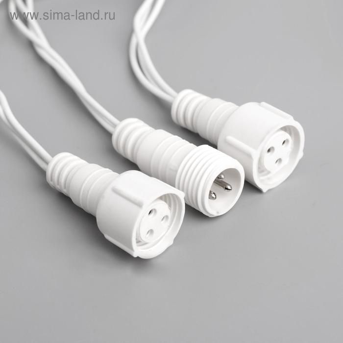 Гирлянда &laquo;Нить&raquo; 10 м, IP44, УМС, белая нить, 100 LED, свечение белое, 220 В