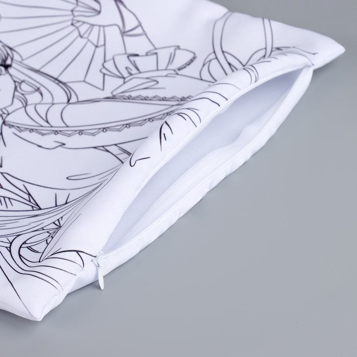 Наволочка под раскраску &laquo;Девушка с веером&raquo;, 30 х 30 см