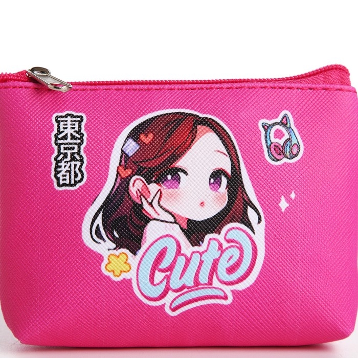 Кошелек детский, цвет микс Кошелек детский, цвет микс "Крутая девочка", 11*7 см микс