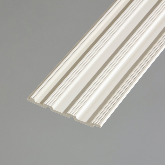 Панели 3D RAIL вспененного полистирола 2700х120х10 мм Белая