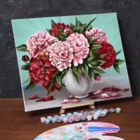 Картина по номерам на холсте с подрамником &laquo;Большой букет пионов&raquo;, 40 х 50 см
