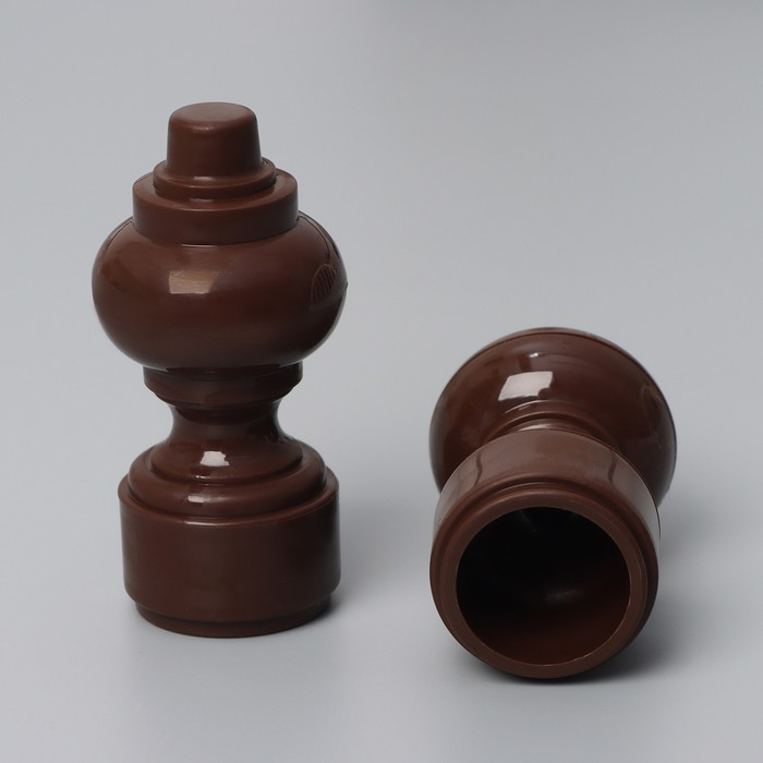 Карниз двухрядный, ширина 140 см, d=28 мм, пластиковые элементы, цвет орех