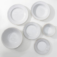 Сервиз столовый фарфоровый «Классик», 37 предметов, 4 вида тарелок Сервиз столовый фарфоровый «Классик», 37 предметов, 4 вида тарелок