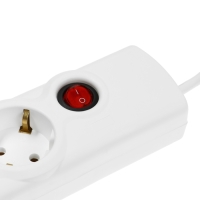 Сетевой фильтр Luazon Lighting, 5 розеток, 1.5 м, 3500 Вт, 3х1 мм2, 16 A, 220 В, c предохранителем, белый Сетевой фильтр Luazon Lighting, 5 розеток, 1.5 м, 3500 Вт, 3х1 мм2, 16 A, 220 В, c предохранителем, белый