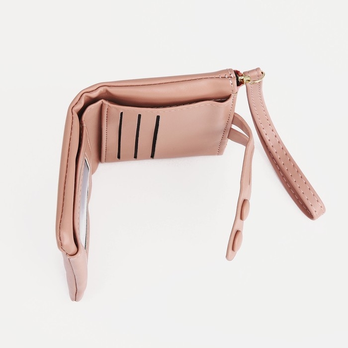 Кошелёк женский на кнопке, цвет розовый Кошелёк женский на кнопке, цвет розовый