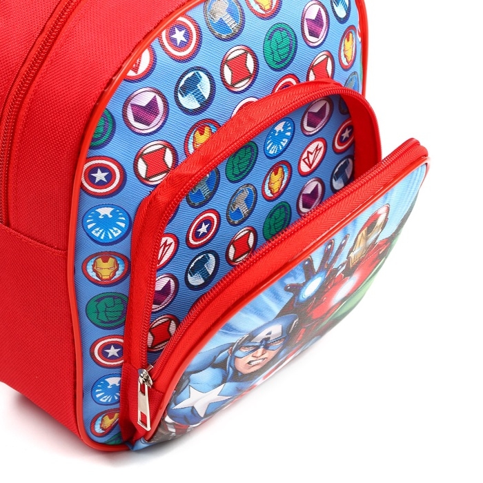 Рюкзак детский для мальчика с карманом, 23&times;19&times;6 см, Мстители