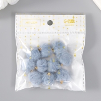 Декор для творчества искусственный мех "Шарик" сине-серый набор 10 шт d=2 см Декор для творчества искусственный мех "Шарик" сине-серый набор 10 шт d=2 см