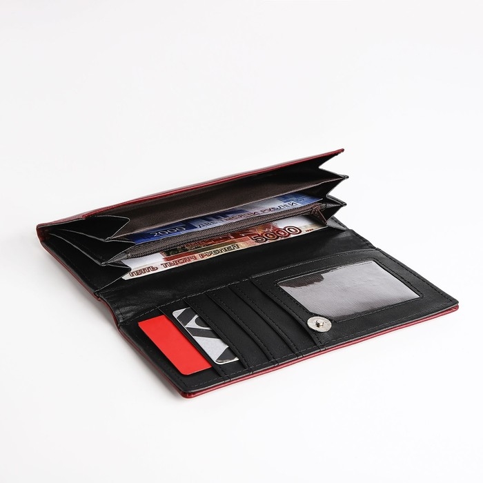 Кошелёк женский на магните, цвет бордовый Кошелёк женский на магните, цвет бордовый