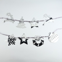 Гирлянда на ленте &laquo;Новогодняя&raquo;, на Новый год, серебро