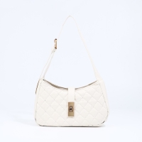 Сумка-багет на молнии, цвет белый