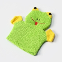 Мочалка - варежка детская для купания Доляна «Лягушонок», 20 см Мочалка - варежка детская для купания Доляна «Лягушонок», 20 см