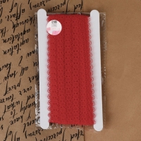 Кружево капроновое, 15 мм × 10 ± 1 м, цвет красный Кружево капроновое, 15 мм × 10 ± 1 м, цвет красный