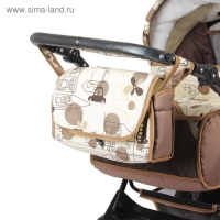 Коляска-трансформер &laquo;Гном&raquo;, пластиковые колёса, оттенки бежевого, рисунок МИКС