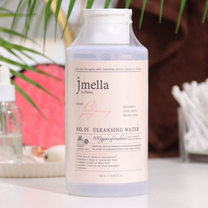 Очищающая вода Jmella Очищающая вода Jmella "Мандарин, розовый пион, белый мускус" 500 мл.