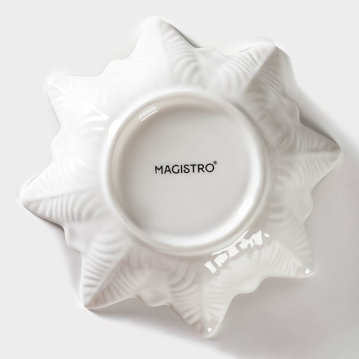 Салатник фарфоровый Magistro «Цветочек Бланш», 200 мл, d=13,5 см, цвет белый Салатник фарфоровый Magistro «Цветочек Бланш», 200 мл, d=13,5 см, цвет белый
