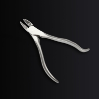Кусачки педикюрные &laquo;Premium&raquo;, скрытая пружина, изогнутая ручка, 12,5 см, длина лезвия - 17 мм, цвет серебристый