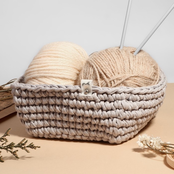 Бирка с кнопкой &laquo;Клубок&raquo;, 5 &times; 1,5 см, 10 шт, цвет матовый/серебряный