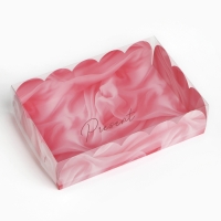 Коробка для кондитерских изделий с PVC крышкой Present, 20 х 30 х 8 см Коробка для кондитерских изделий с PVC крышкой Present, 20 х 30 х 8 см